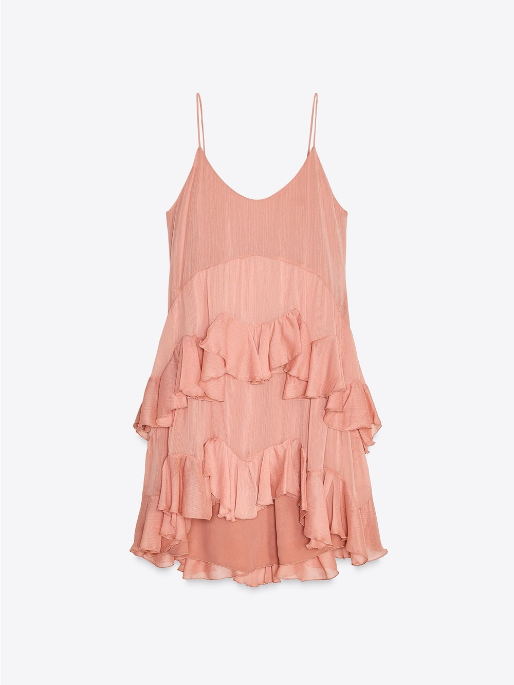 ZARA ZW SHORT RUFFLED DRESS